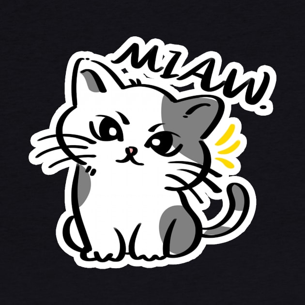 Cat Love: Cat Miaw and Cute Cat Design by LycheeDesign